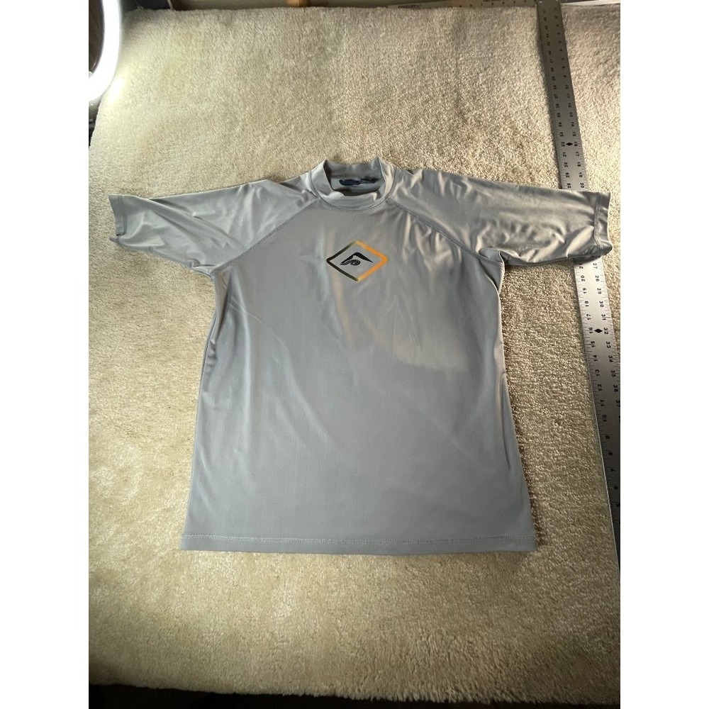 Kanu Surf Mens XXL Rash Guard Gray Short Sleeve Swim Shirt UPF Surf Top